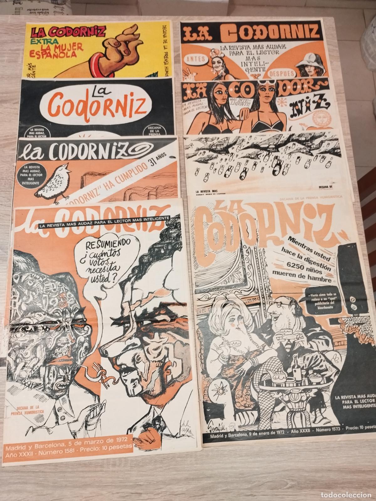 Coleccionismo de revistas y peri&oacute;dicos: CONJUNTO DE 22 REVISTAS DE LA CODORNIZ. 1972. VER FOTOS Y LEER DESCRIPCION.