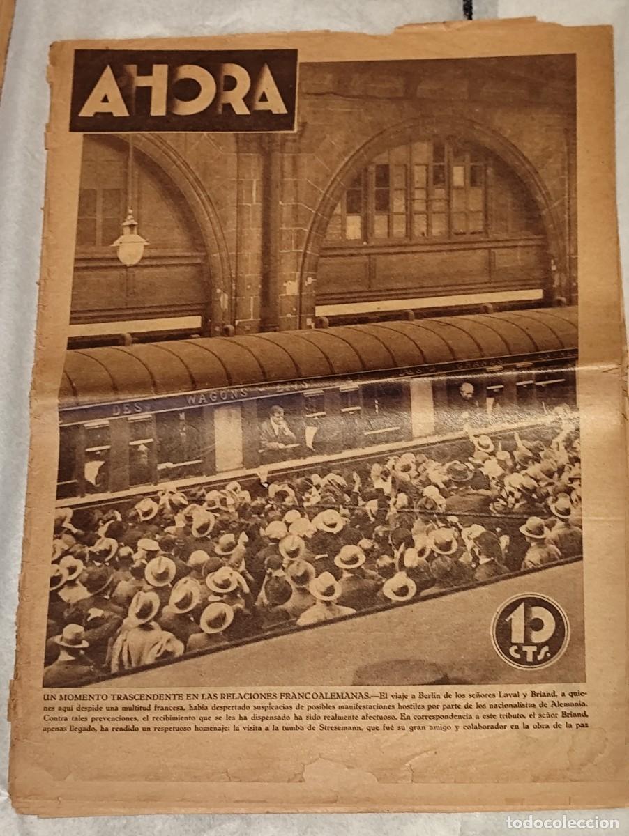 Coleccionismo de revistas y peri&oacute;dicos: Ahora: Diario Gr&aacute;fico Num. 246. Sept.1931. MOMENTO TRASCENDETE EN LAS RELACIONES FRANCOALEMANAS