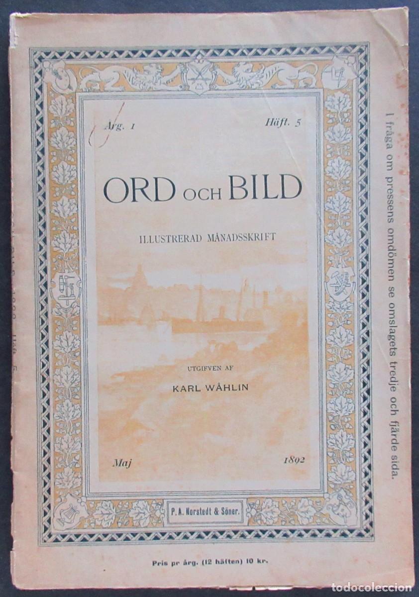 Coleccionismo de revistas y peri&oacute;dicos: Revista ilustrada alemana ORD och BILD. 1892