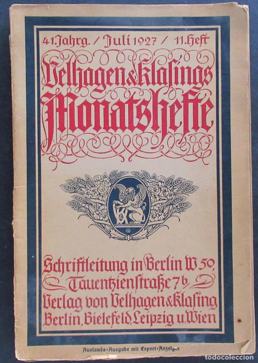 Coleccionismo de revistas y peri&oacute;dicos: Revista alemana ilustrada MONATSHEFTE 1927
