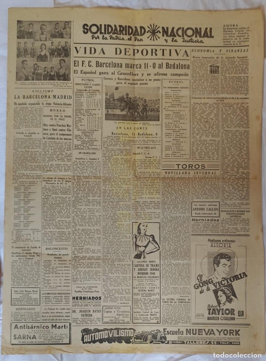 Coleccionismo de revistas y peri&oacute;dicos: SOLIDARIDAD NACIONAL 7 nov. 1939. N&ordm; 230. Propaganda franquista. Fascismo. Falangistas. Guerra Civil
