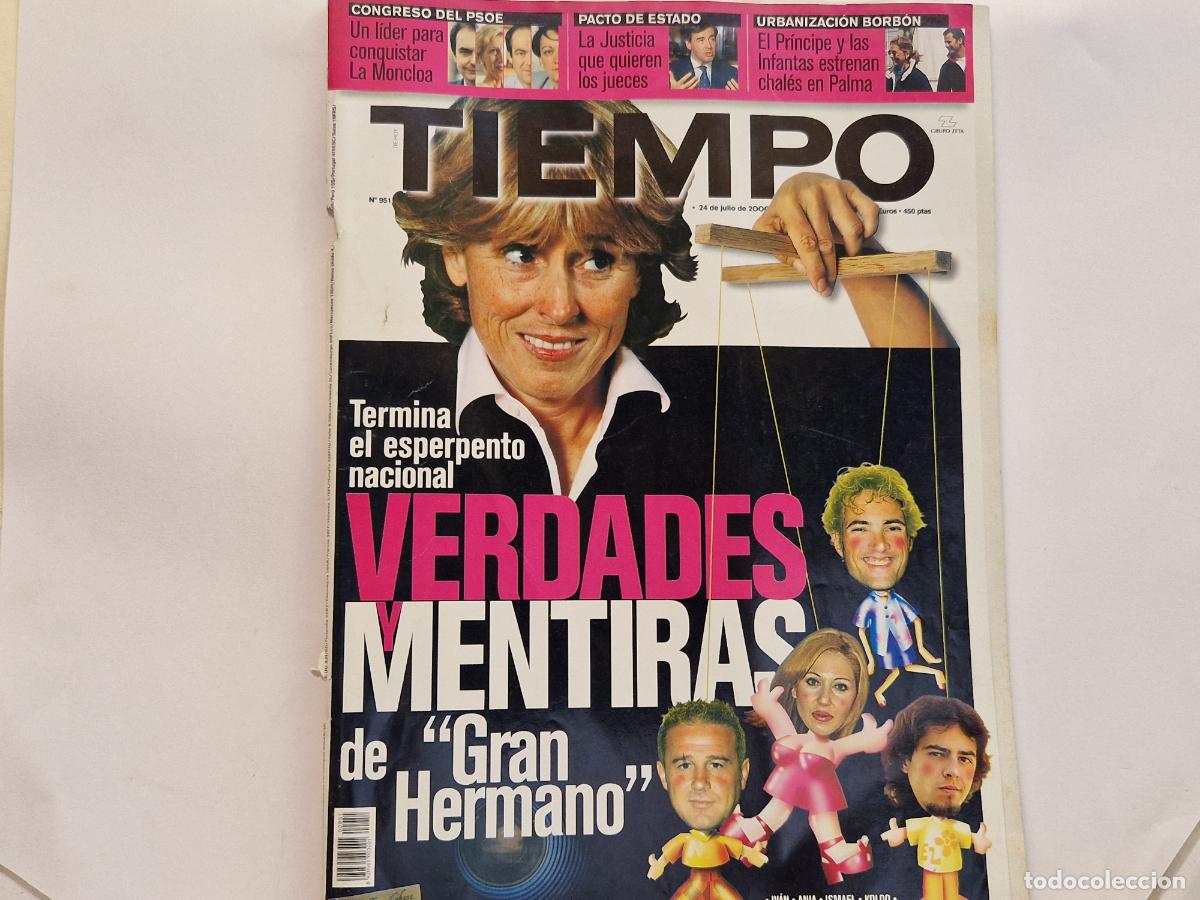 Coleccionismo de revistas y peri&oacute;dicos: REVISTA. TIEMPO. TERMINAR EL ESPERPENTO NACIONAL VERDADERAS MENTIRAS DE ''GRAN HERMANO''