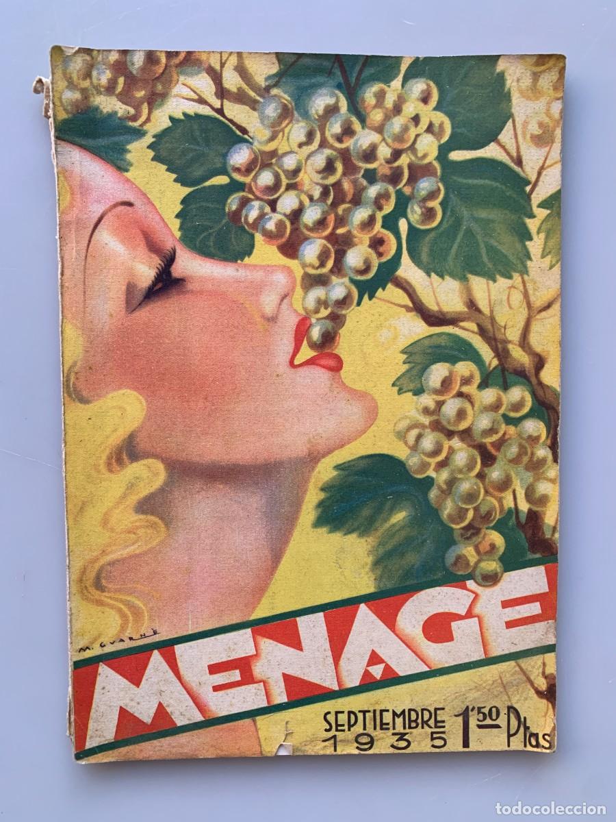 Coleccionismo de revistas y peri&oacute;dicos: Revista Menage Cocina Grastronomia Vintage 1935