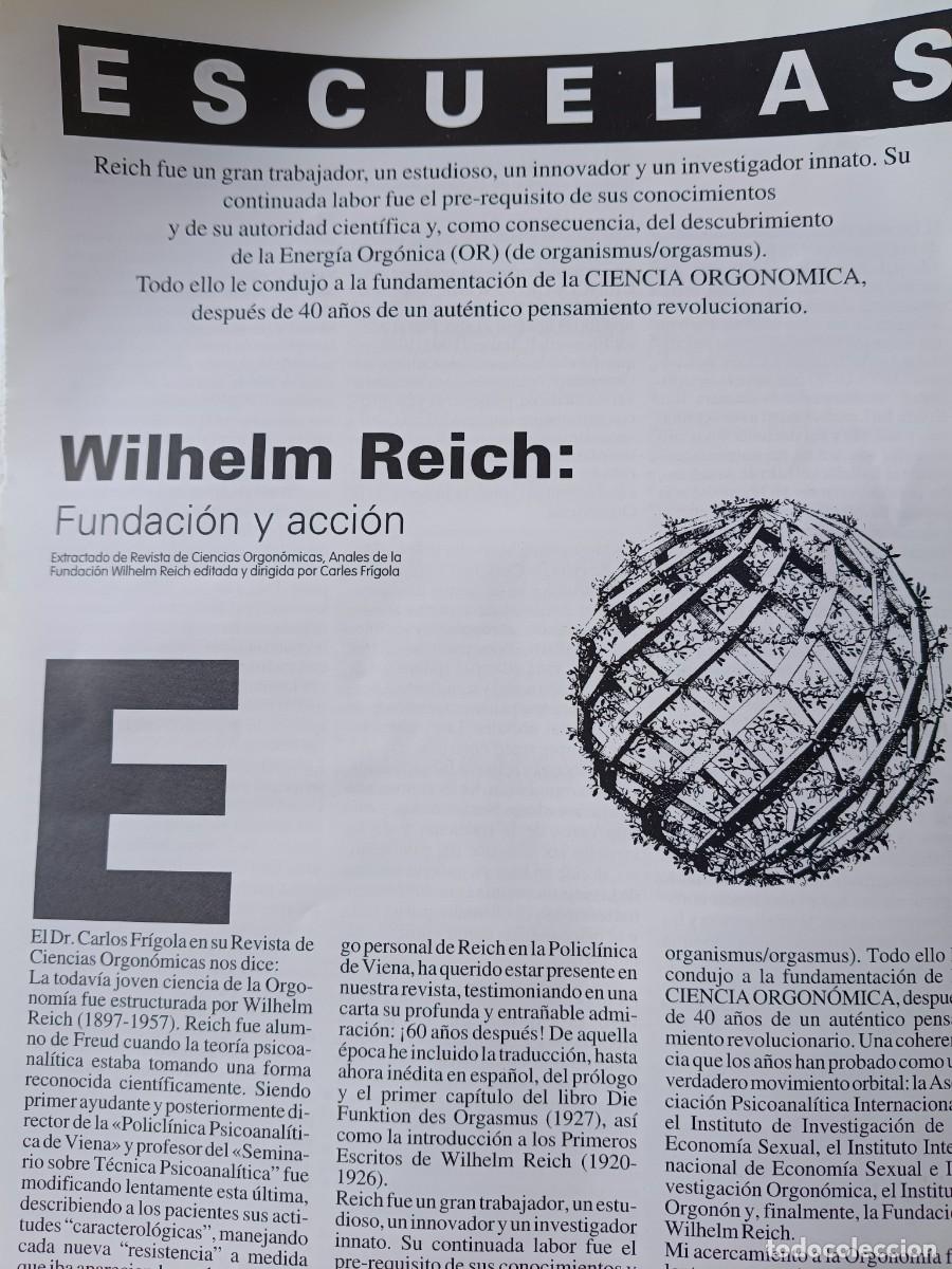 Coleccionismo de revistas y peri&oacute;dicos: WILHELM REICH Y LA CIENCIA ORGON&Oacute;MICA. CARLES FRIGOLA. 3 P&Aacute;GINAS DE REVISTA MEMOR&Aacute;NDUM
