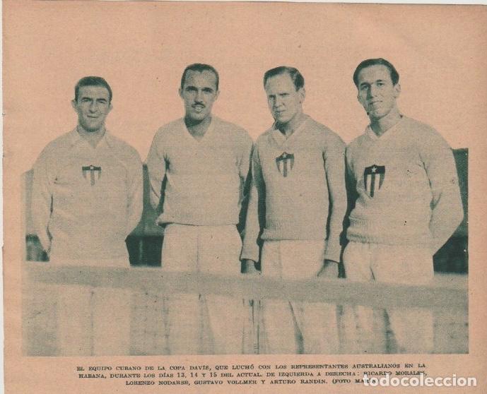 Coleccionismo de revistas y peri&oacute;dicos: * TENIS * CUBA * COPA DAVIS * Ricardo Morales, Lorenzo Nodarse, Vollmer y Randin -1932