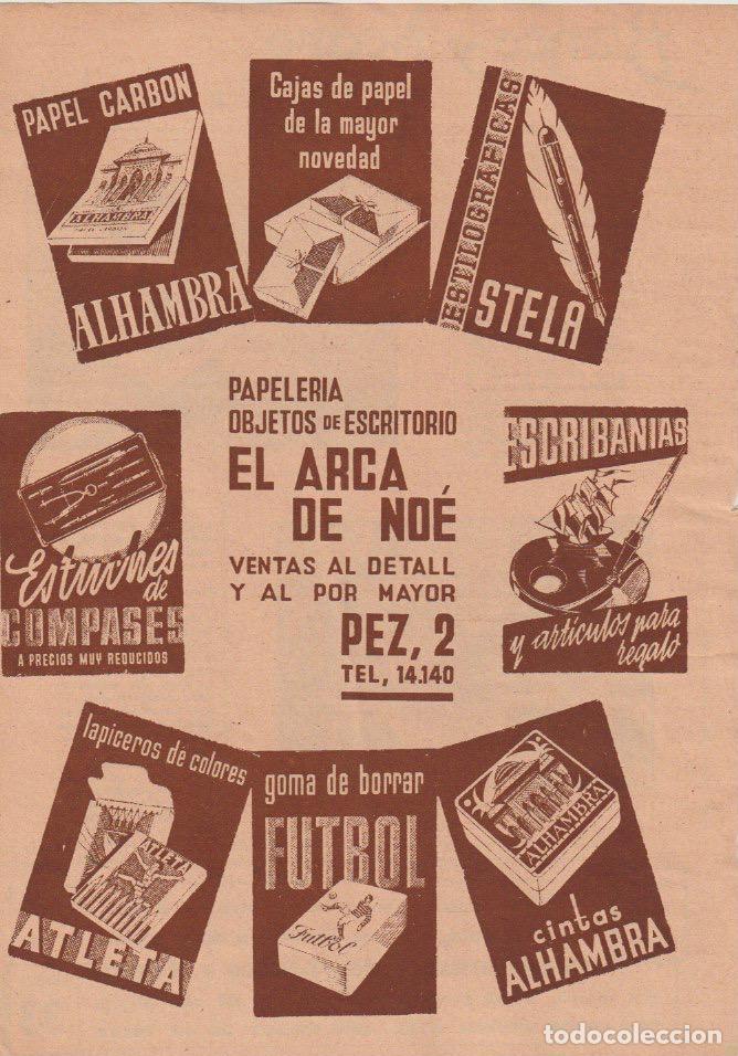 Coleccionismo de revistas y peri&oacute;dicos: Publicidad papeler&iacute;a y objetos de esritorio EL ARCA DE NO&Eacute; -1935