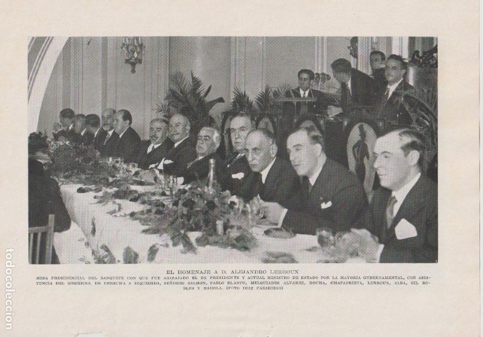 Coleccionismo de revistas y peri&oacute;dicos: Homenaje Alejandro Lerroux (Salm&oacute;n, Pablo Blanco, Melquiades &Aacute;lvarez, Rocha, Alba -1935