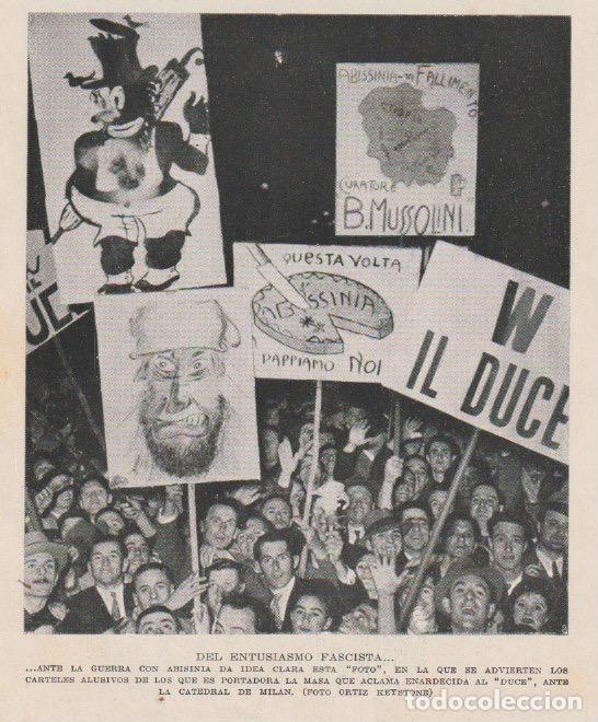 Coleccionismo de revistas y peri&oacute;dicos: * FASCISMO * MIL&Aacute;N * MUSSOLINI * GUERRA ABISINIA * -1935