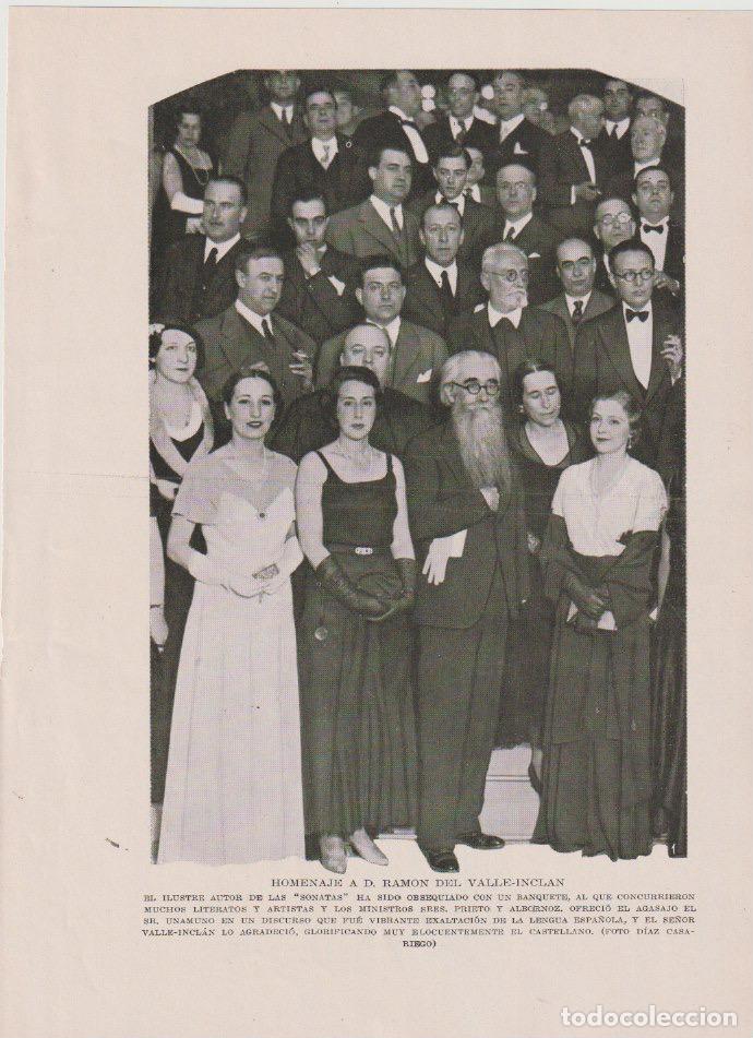Coleccionismo de revistas y peri&oacute;dicos: Homenaje a Valle Incl&aacute;n, Unamuno, ministros Prieto y Albornoz - 1935
