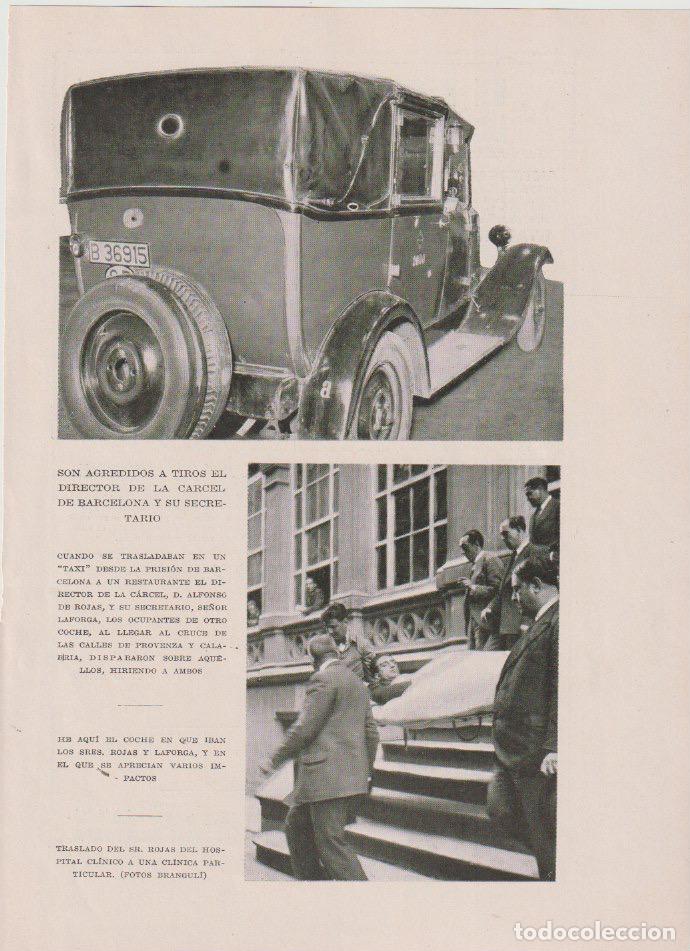 Coleccionismo de revistas y peri&oacute;dicos: Agresi&oacute;n a tiros: director de la c&aacute;rcel de Barcelona Alfonso de Rojas y su secretario Laforga - 1935