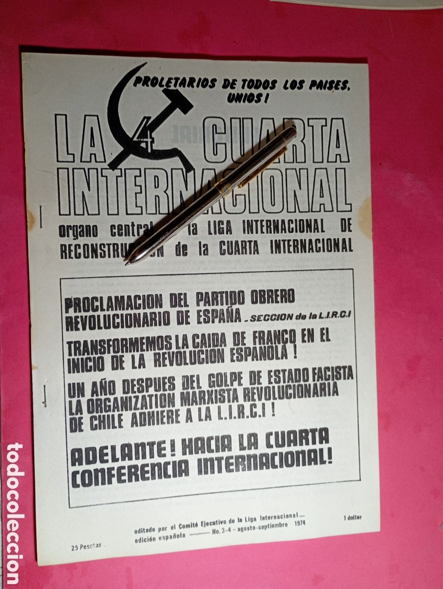 Coleccionismo de revistas y peri&oacute;dicos: LA CUARTA INTERNACIONAL N&ordm; 3-4, 12/ 1974 ''PROLETARIOS DE TODOS LOS PAISES UNIOS!!'