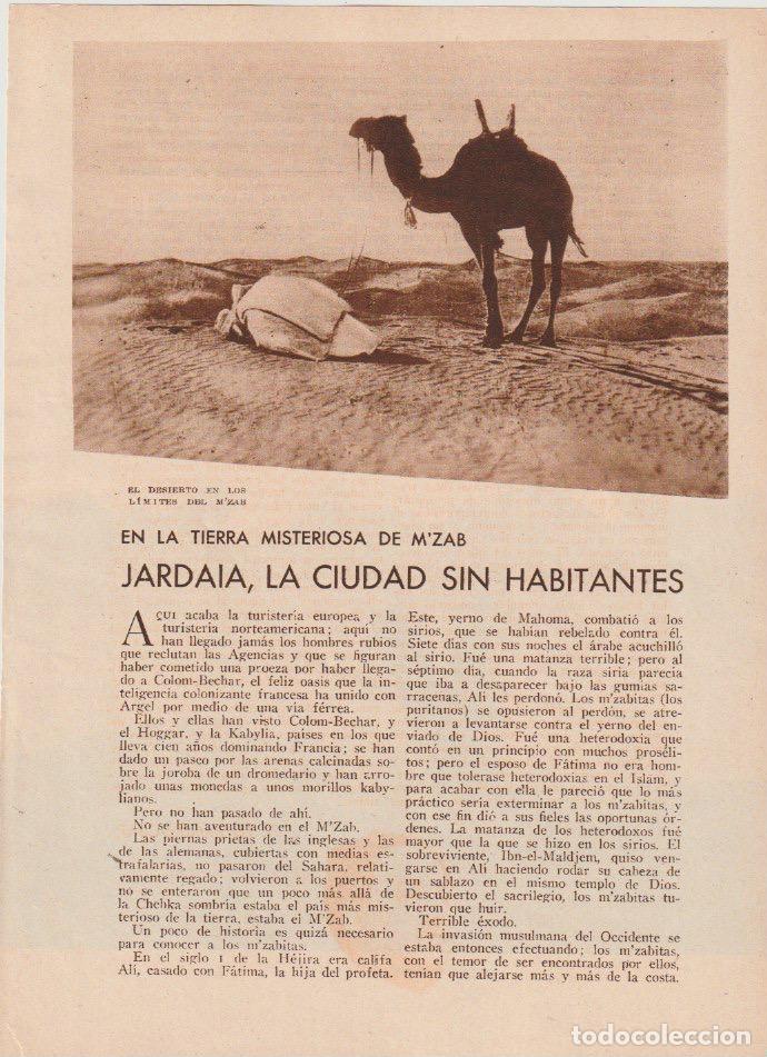 Coleccionismo de revistas y peri&oacute;dicos: * COLOM-BECHAR, Argelia * Jardaia, la ciudad sin habitantes / Luis Antonio de la Vega -1935