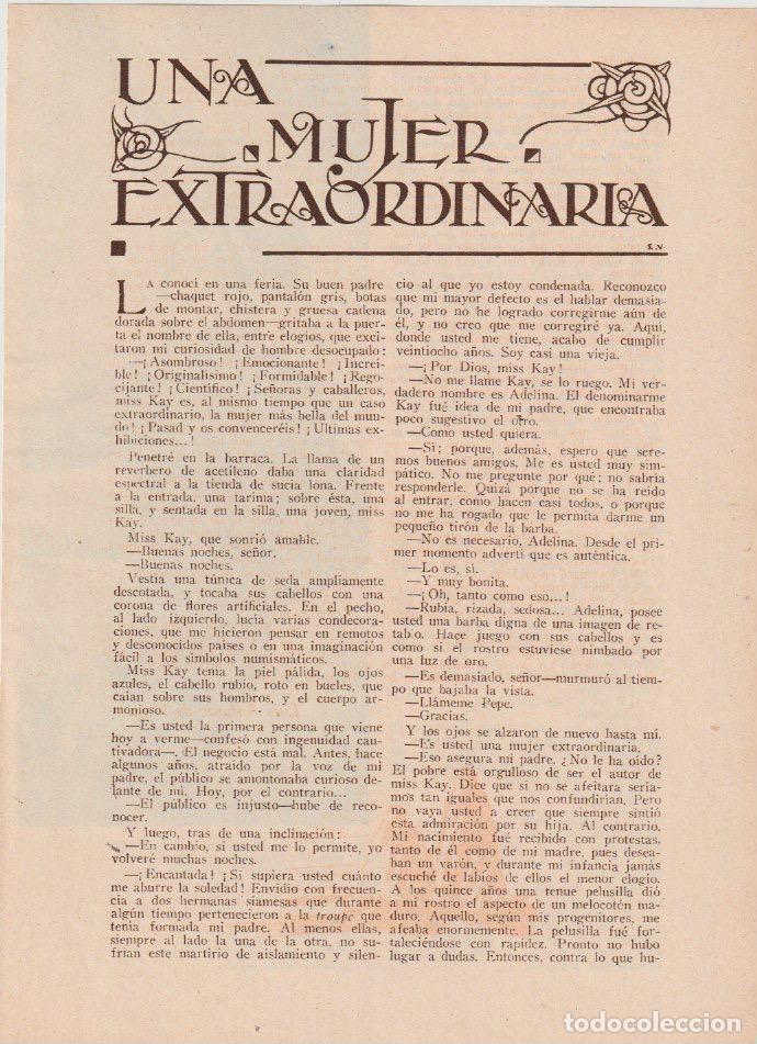 Coleccionismo de revistas y peri&oacute;dicos: Una mujer extraordinaria/ Jos&eacute; Santugini ; dibujo Manch&oacute;n -1935