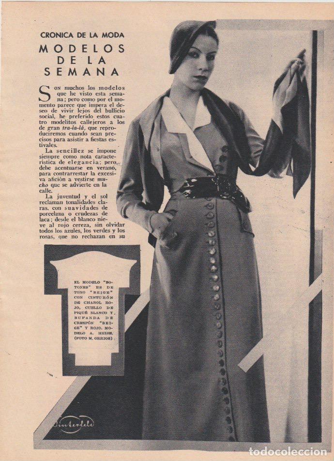 Sammeln von Zeitschriften und Zeitungen: * MODA FEMENINA * Modelos A. Heise, Bruy&eacute;re y Chistian Dierig -1935