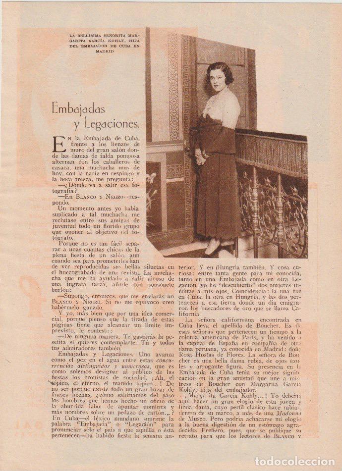Collection Magazines and Newspapers: Embajadas y Legaciones: Margarita Garc&iacute;a Kolhy, hija del embajador de Cuba - 1935