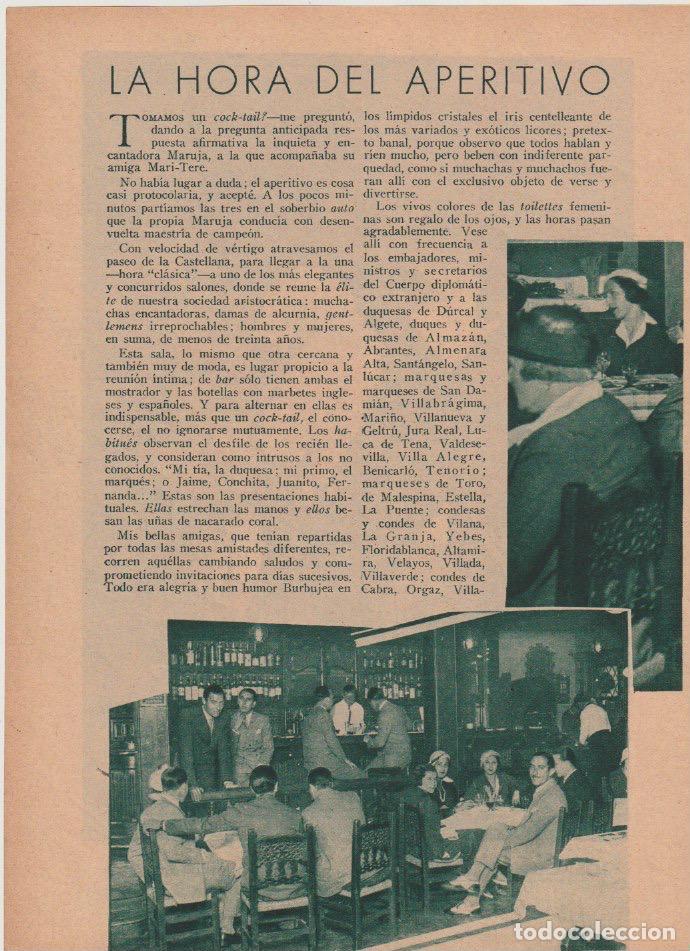 Collection Magazines and Newspapers: La hora del aperitivo / Beatriz de Le&oacute;n - 1935