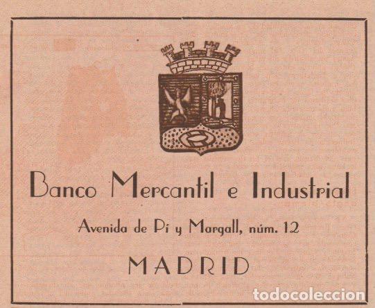 Sammeln von Zeitschriften und Zeitungen: Publicidad Banco Mercantil e Industrial - 1935