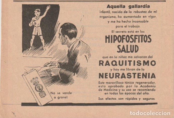 Sammeln von Zeitschriften und Zeitungen: Publicidad farmacia: Hipofosfitos Salud - 1935