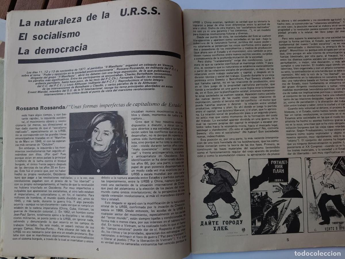 Coleccionismo de revistas y peri&oacute;dicos: LA NATURALEZA DE LA URSS. ROSSANDA, BETTELHEIM, CLAUD&Iacute;N, ALTHUSSER, MANDEL. ENERO 1978