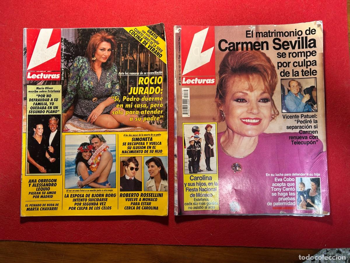 Coleccionismo de revistas y peri&oacute;dicos: Lecturas Carmen Sevilla - Rocio Jurado - reyes de espa&ntilde;a- revista n&ordm; 2040 y 2174 de 1991 y 93