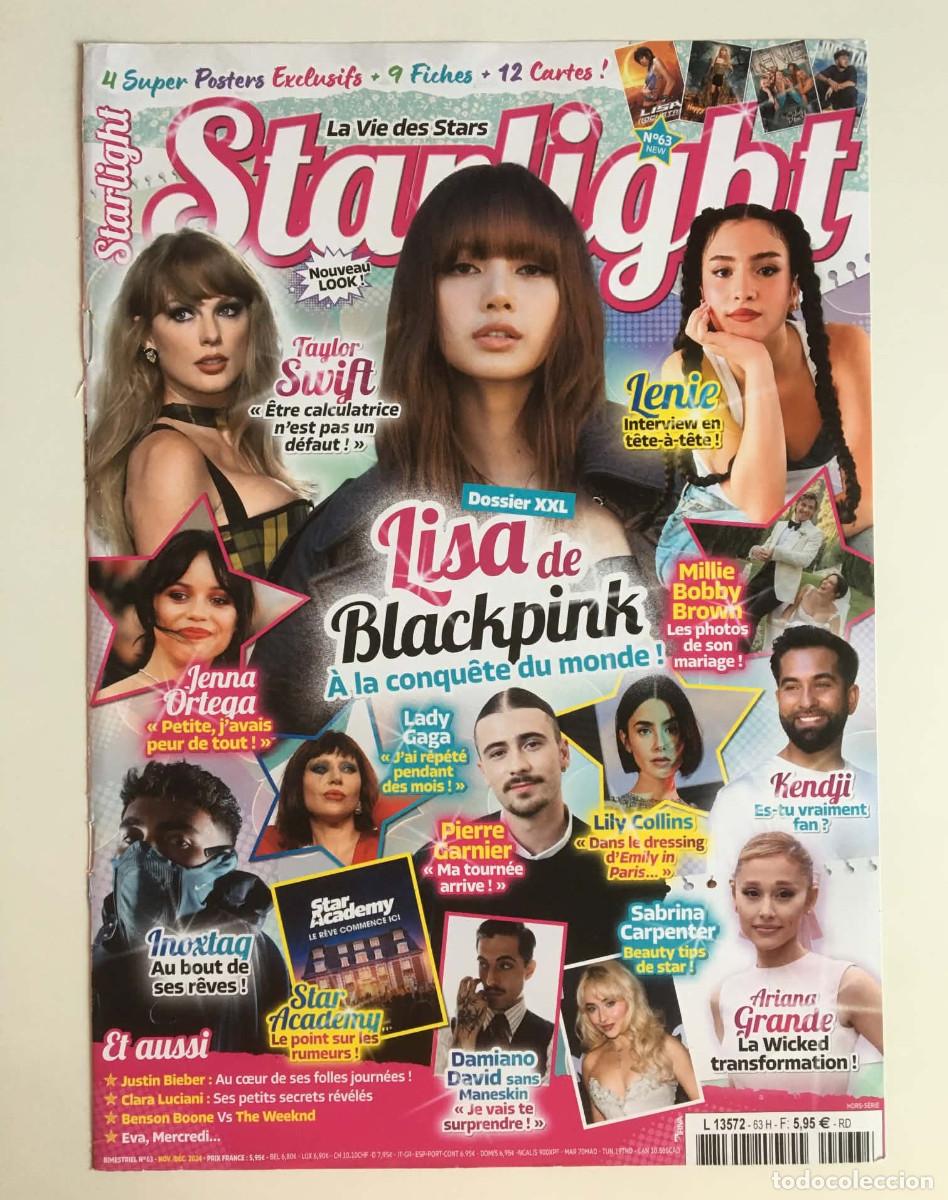 Coleccionismo de revistas y peri&oacute;dicos: Lisa Blackpink Cover Inside Poster & Full 4 Page Article Clipping Set - Starlight Magazine France