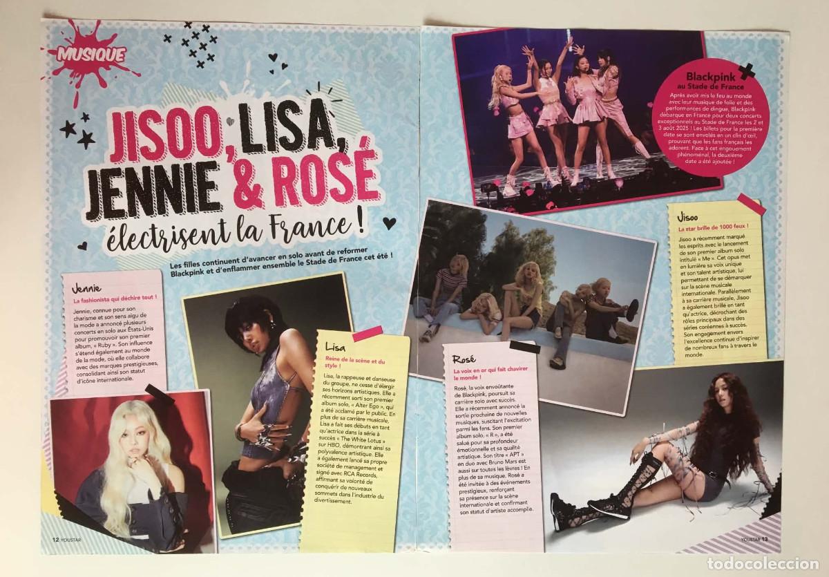 Coleccionismo de revistas y peri&oacute;dicos: Blackpink Article Clipping Original Double-Page Spread A3 - YouStar Magazine France Music K-Pop