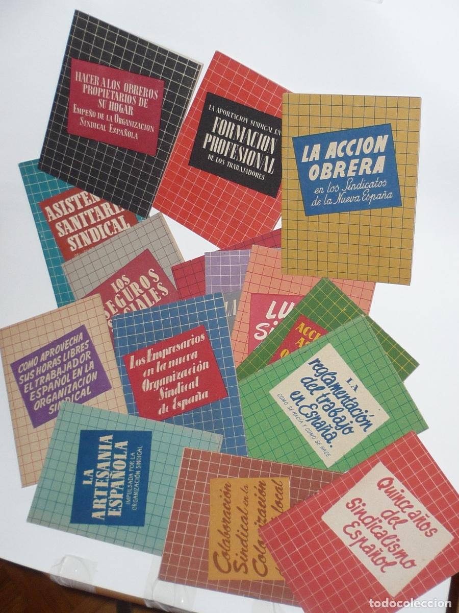 Coleccionismo de revistas y peri&oacute;dicos: Sindicato Vertical. Acci&oacute;n Obrera. Franco. lote de libros de divulgaci&oacute;n