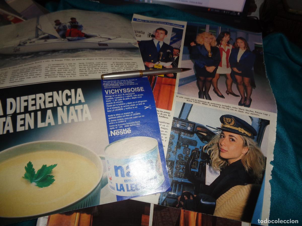 Coleccionismo de revistas y peri&oacute;dicos: RECORTE : MARTA SANCHEZ Y EL PRINCIPE FELIPE EN TROFEO INFANTA CRISTINA. SEMANA, ABRIL 1990