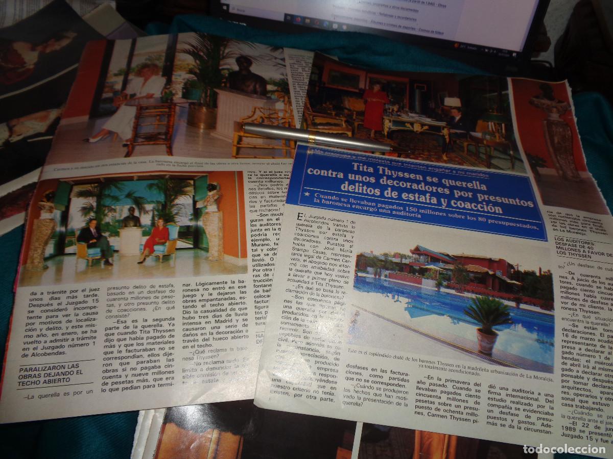 Coleccionismo de revistas y peri&oacute;dicos: RECORTE : CARMEN CERVERA, SE QUERELLA CONTRA DECORADORES. SEMANA, ABRIL 1990