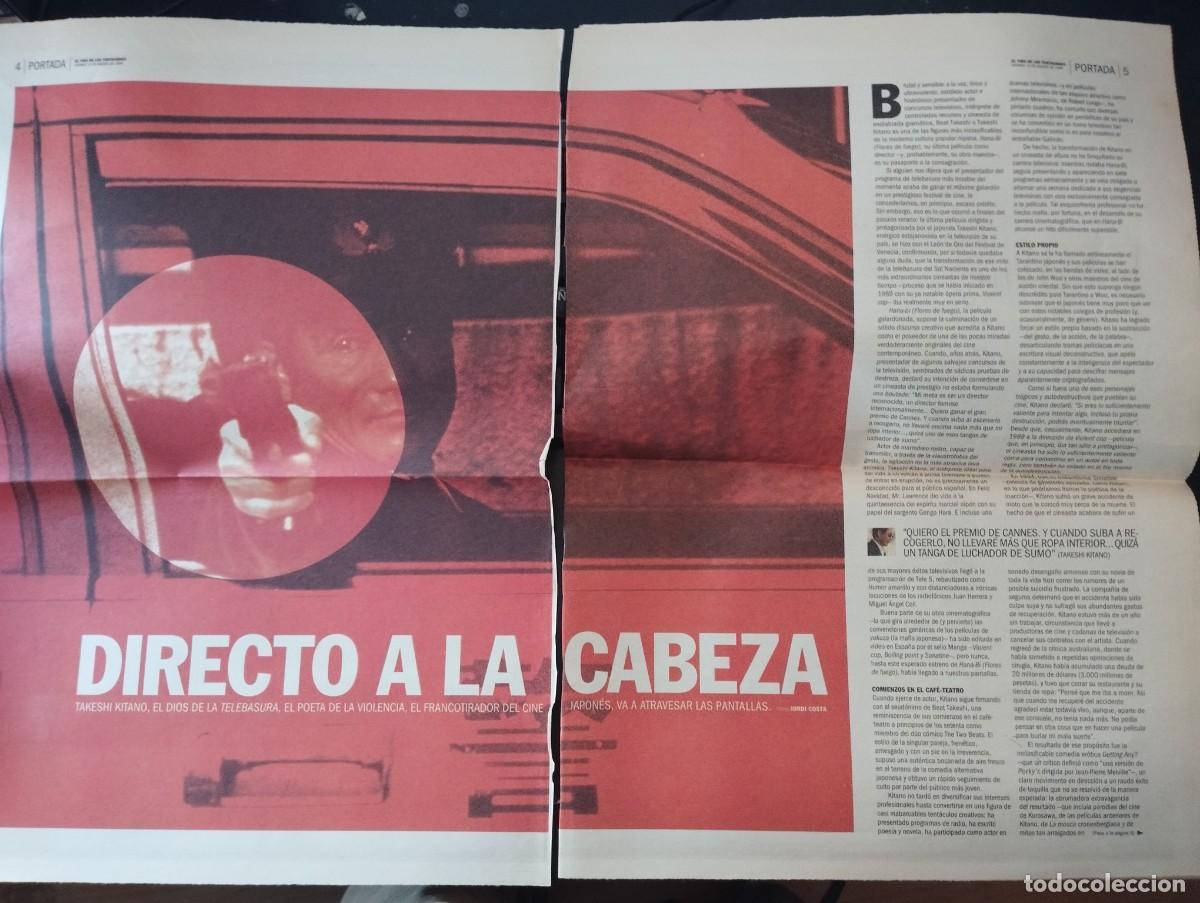 Coleccionismo de revistas y peri&oacute;dicos: TAKESHI KITANO (EL PAIS DE LAS TENTACIONES)