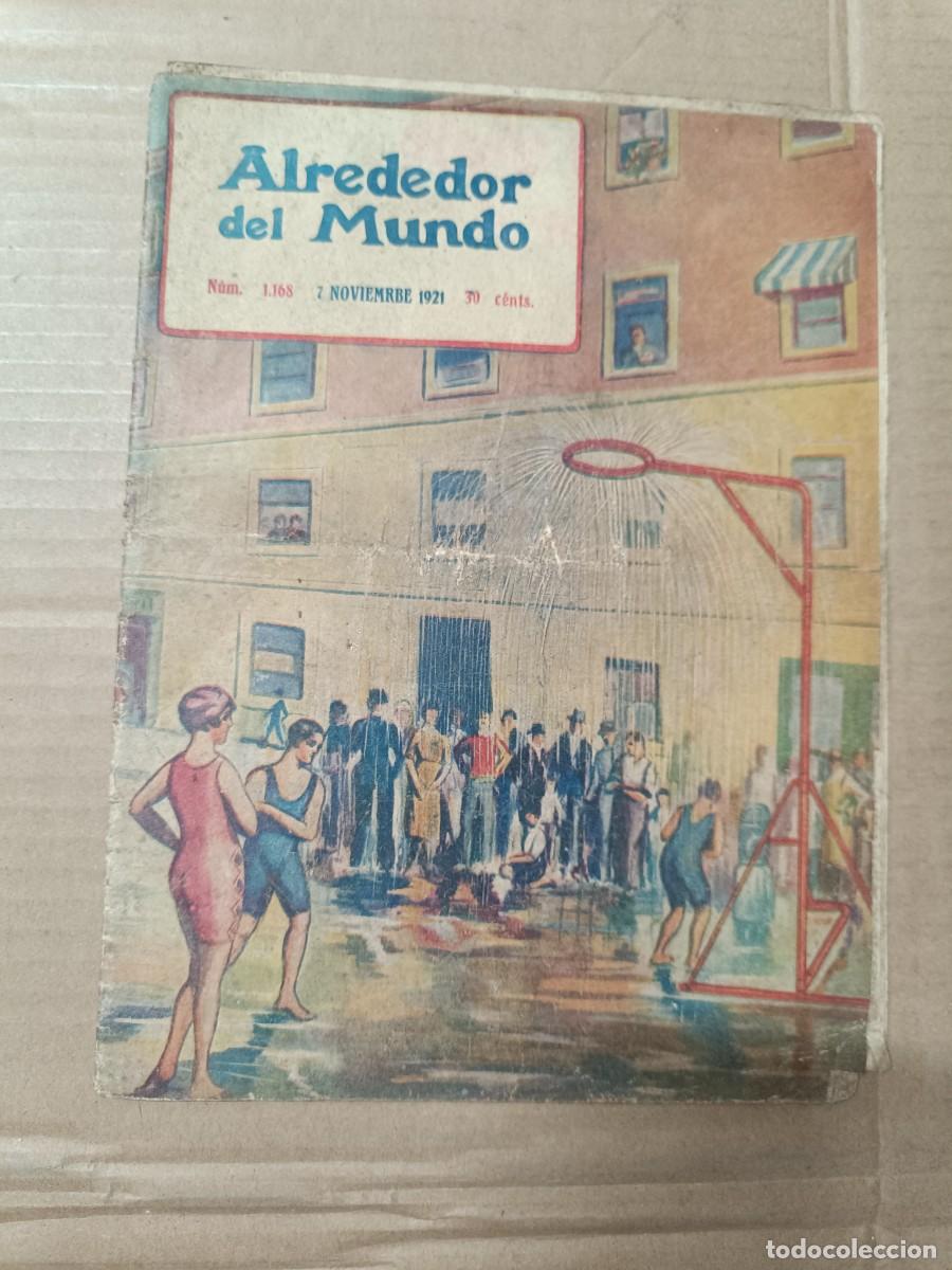 Coleccionismo de revistas y peri&oacute;dicos: ANTIGUA REVISTA DE 1921, ALREDEDOR DEL MUNDO, AVIADORES, KU KLUX KLAN -P27