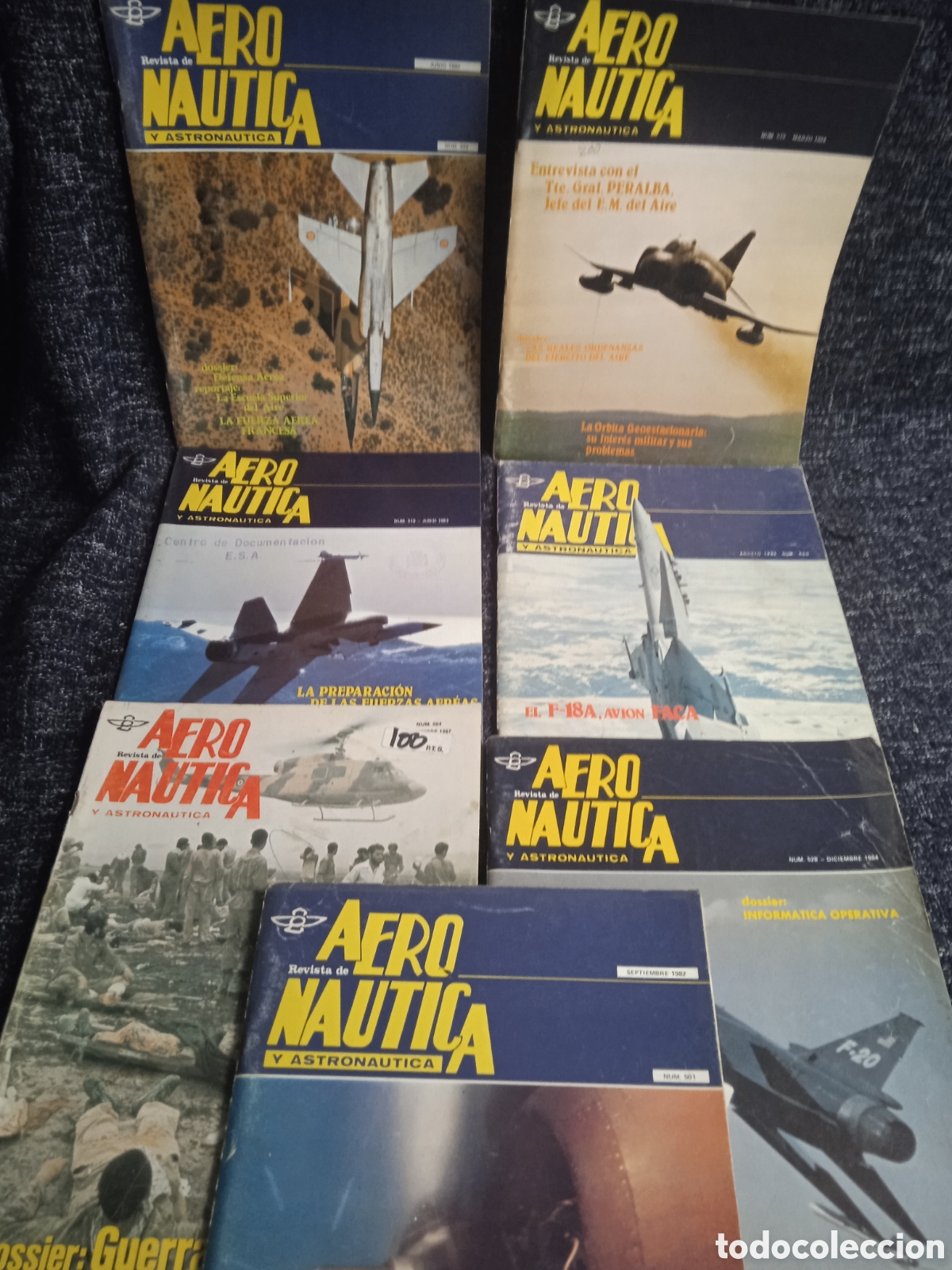 Coleccionismo de revistas y peri&oacute;dicos: REVISTA DE AERONAUTICA Y ASTRONAUTICA - LOTE 7 EJEMPLARES -A&Ntilde;OS 80