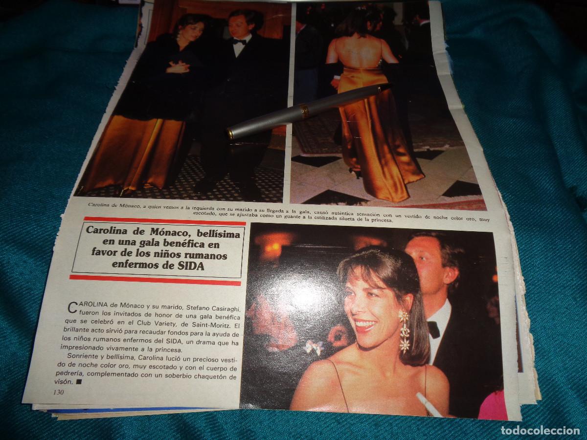 Coleccionismo de revistas y peri&oacute;dicos: RECORTE : CAROLINA DE MONACO EN GALA CONTRA EL SIDA. SEMANA, ABRIL 1990