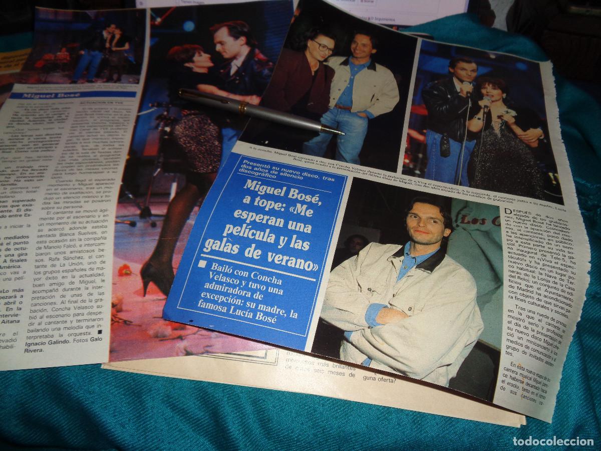 Coleccionismo de revistas y peri&oacute;dicos: RECORTE : MIGUEL BOS&Eacute;, A TOPE. SEMANA, ABRIL 1990