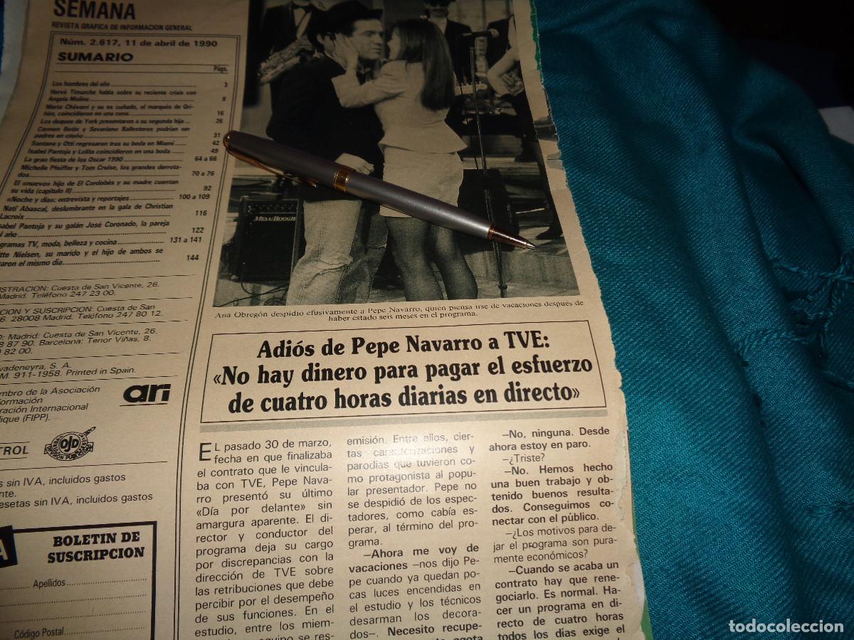 Coleccionismo de revistas y peri&oacute;dicos: RECORTE : ANA OBREGON DESPIDE A PEPE NAVARRO. SEMANA, ABRIL 1990