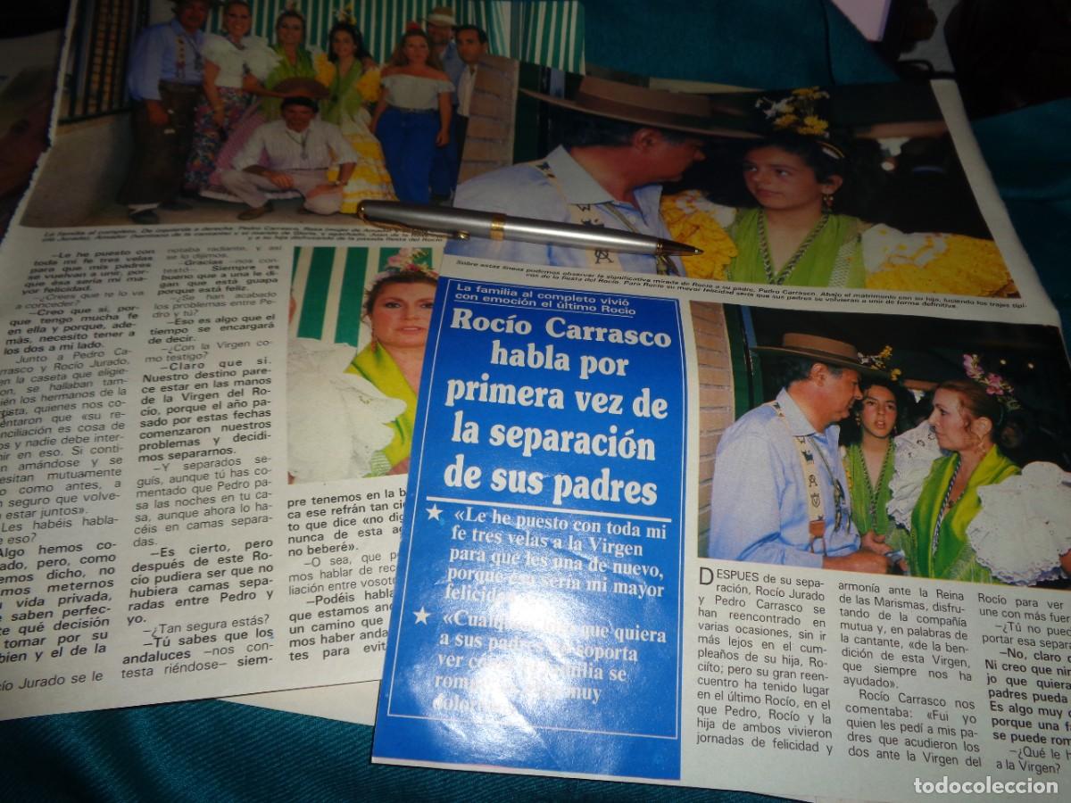 Coleccionismo de revistas y peri&oacute;dicos: RECORTE : ROCIO CARRASCO, HABLA DE LA SEPARECION DE SUS PADRES. SEMANA, JUNIO 1991