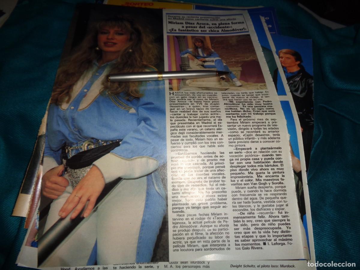 Colecionismo de Revistas e Jornais: RECORTE : MIRIAM DIAZ AROCA, CHICA ALMODOVAR. SEMANA, MAYO 1991