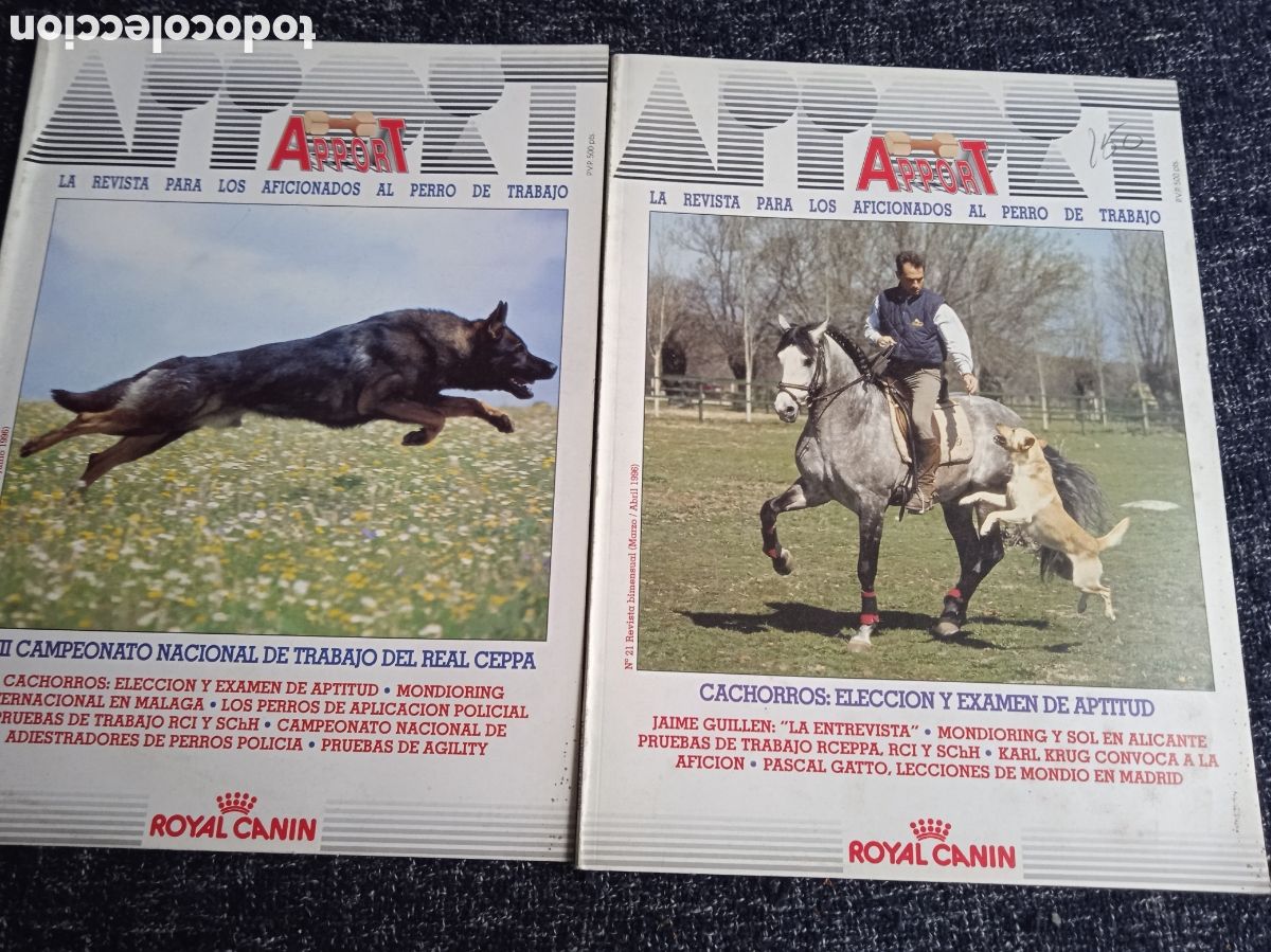 Coleccionismo de revistas y peri&oacute;dicos: APPORT N&ordm; 21 Y 22 LA REVISTA PARA LOS AFICIONADOS AL PERRO DE TRABAJO