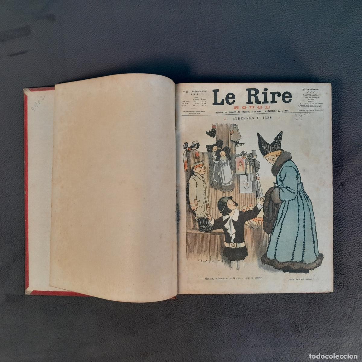 Coleccionismo de revistas y peri&oacute;dicos: L-4805.RECOPILACI&Oacute;N 53 N&Uacute;MEROS REVISTA &rdquo;LE RIRE&rdquo;. DEL 59 AL 111 A&Ntilde;O 1916.