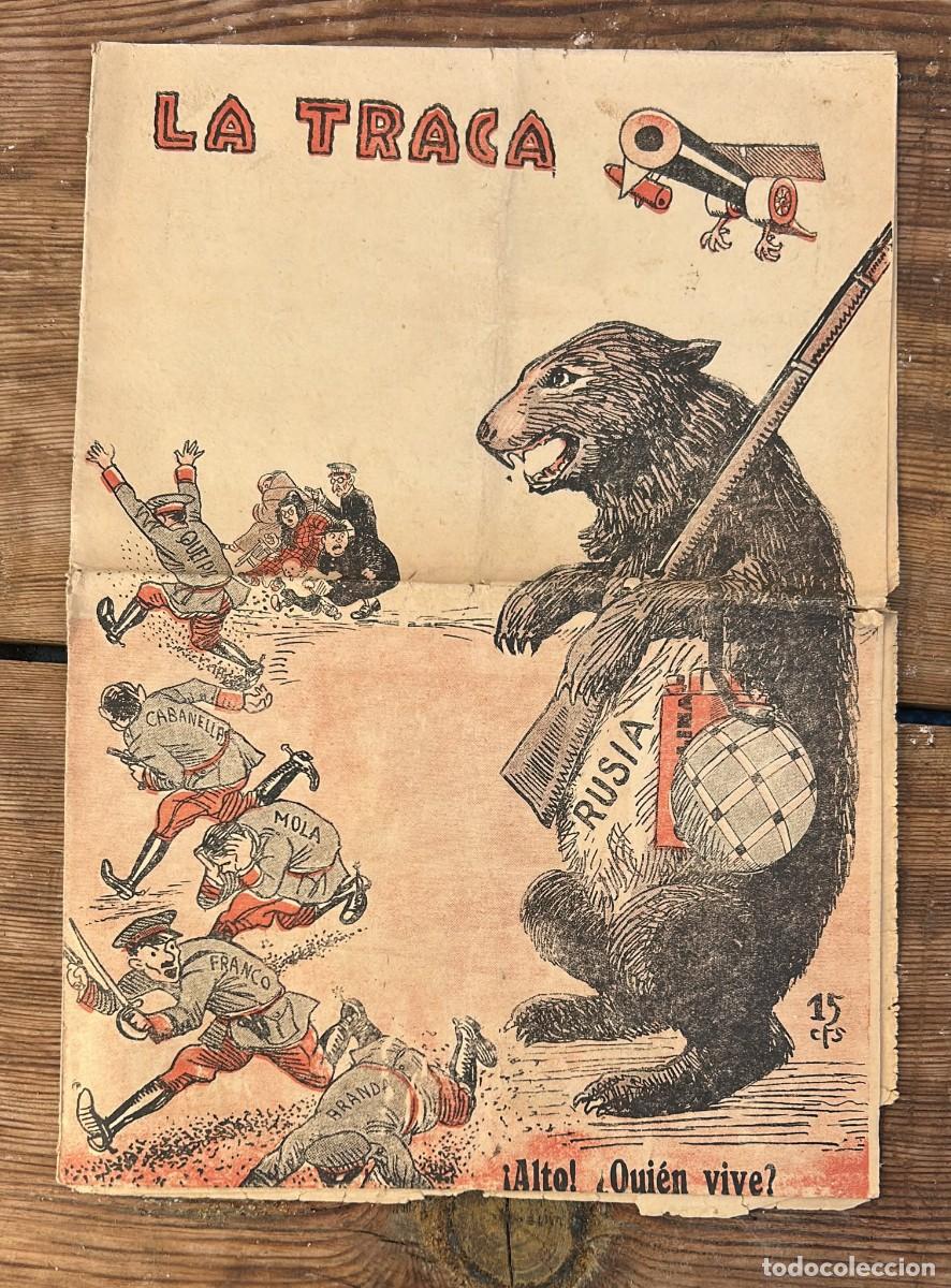 Coleccionismo de revistas y peri&oacute;dicos: REVISTA LA TRACA VALENCIA 18 DE NOVIEMBRE DE 1936 N&ordm; 1161