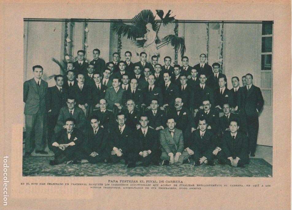 Coleccionismo de revistas y peri&oacute;dicos: Banquete de los ingenieros industriales en el Ritz - 1935