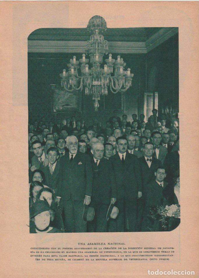 Coleccionismo de revistas y peri&oacute;dicos: Asamblea de Veterinaria - 1935