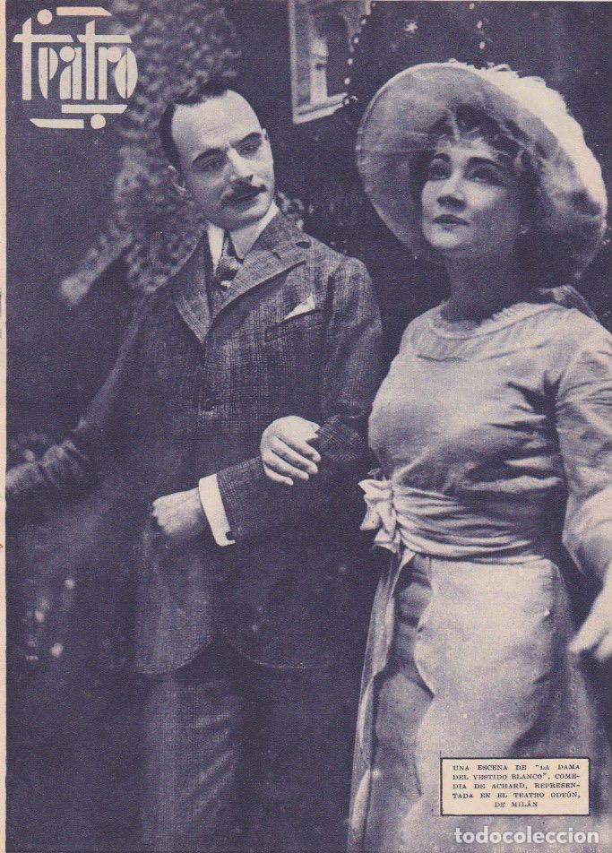 Coleccionismo de revistas y peri&oacute;dicos: * ITALIA * TEATRO * Escena de la Dama del Vestido Blanco, de Achard en el Odeon de Mil&aacute;n -1933