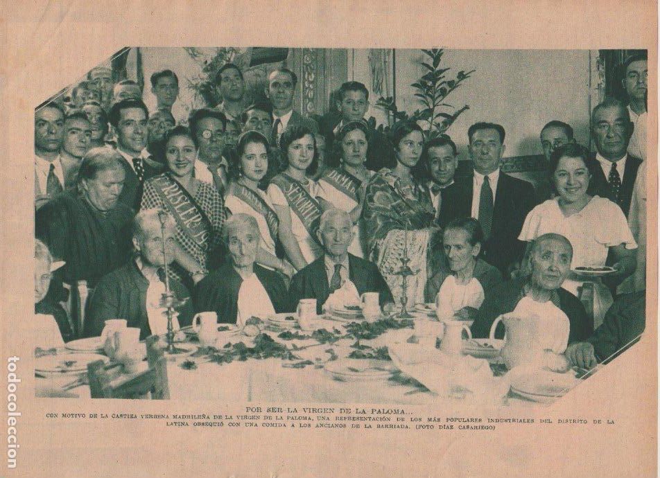 Coleccionismo de revistas y peri&oacute;dicos: * MADRID * Comida ancianos de La Latina, verbena de la Paloma -1933