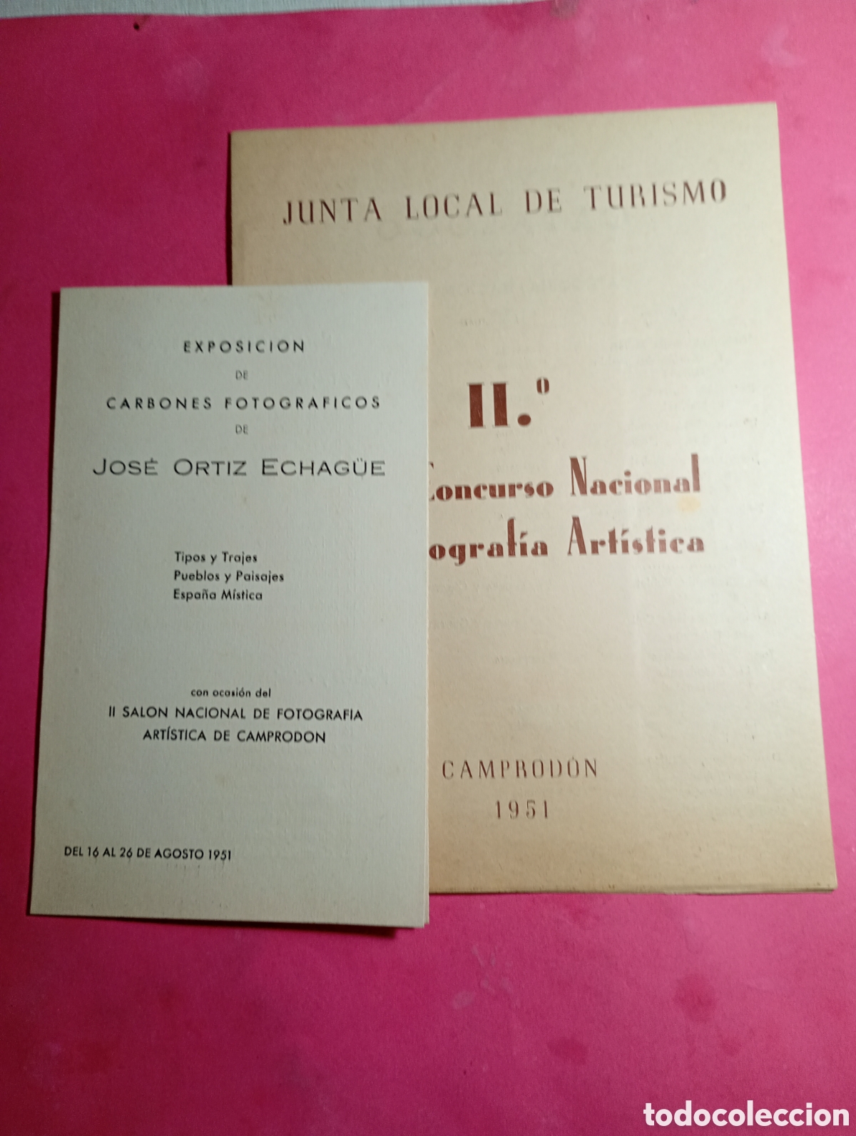 Coleccionismo de revistas y peri&oacute;dicos: CAMPRODON 1951 II&ordm; SAL&Oacute;N CONCURSO NACIONAL FOTOGRAF&Iacute;A ART&Iacute;STICA +EXPOSICI&Oacute;N CARBONES FOTOGR&Aacute;FICOS