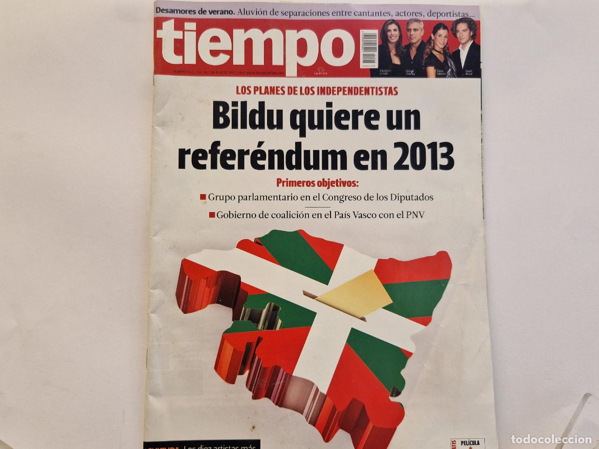 Coleccionismo de revistas y peri&oacute;dicos: REVISTA. TIEMPO. LOS PLANES DE LOS INDEPENDENTISTAS. BILDU QUIERE UN REFEENDUM EN 2013.