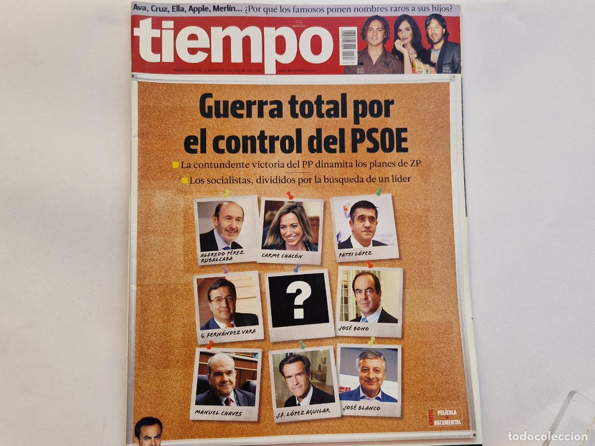 Coleccionismo de revistas y peri&oacute;dicos: REVISTA. TIEMPO. GUERRA TOTAL POR ELCONTRAL DEL PSOE. LA CONTUDENTE VICTORIA DEL PP