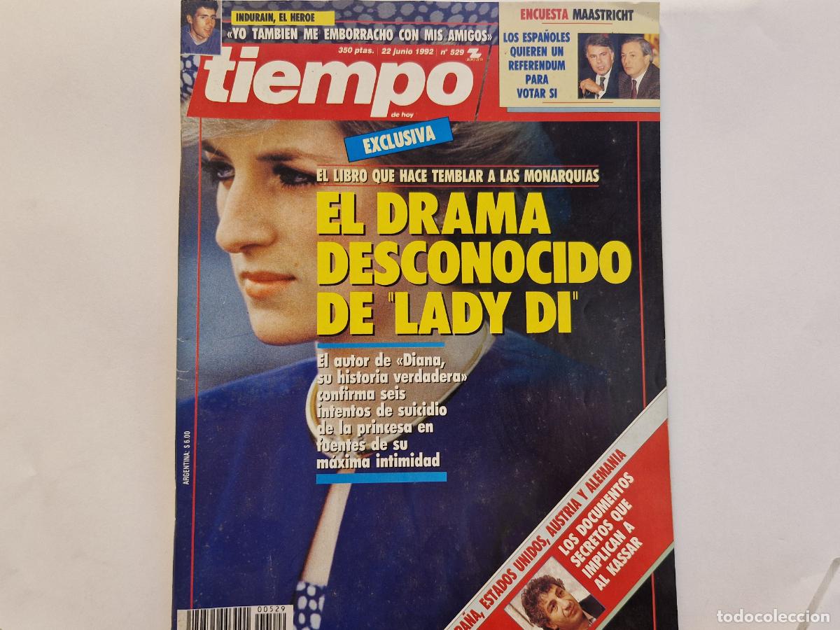 Coleccionismo de revistas y peri&oacute;dicos: REVISTA. TIEMPO. EL LIBRO QUE HACE TEMBLAR A LAS MONARQUIAS. EL DRAMA DESCONOCIDO DE LADY DI.
