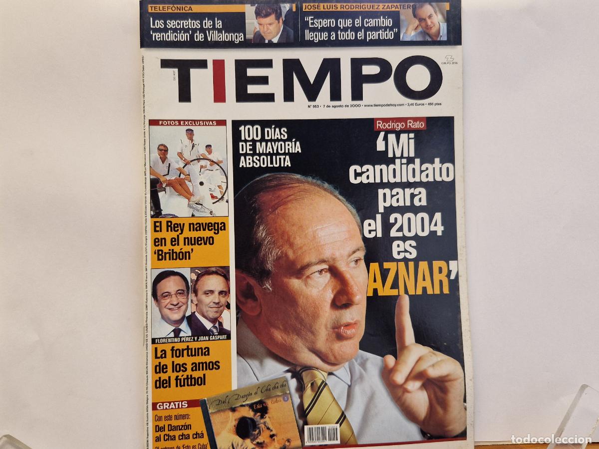 Coleccionismo de revistas y peri&oacute;dicos: REVISTA. TIEMPO. 100 DIAS DE MAYORIA ABSOLUTA. MI CANDIDATO PARA EL 2004 ES AZNAR.