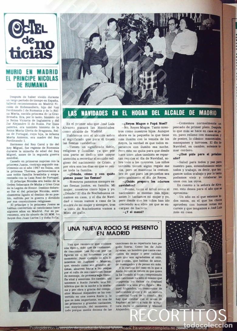 Coleccionismo de revistas y peri&oacute;dicos: principe nicolas de rumania rocio jurado jose luis alvarez alcalde de madrid